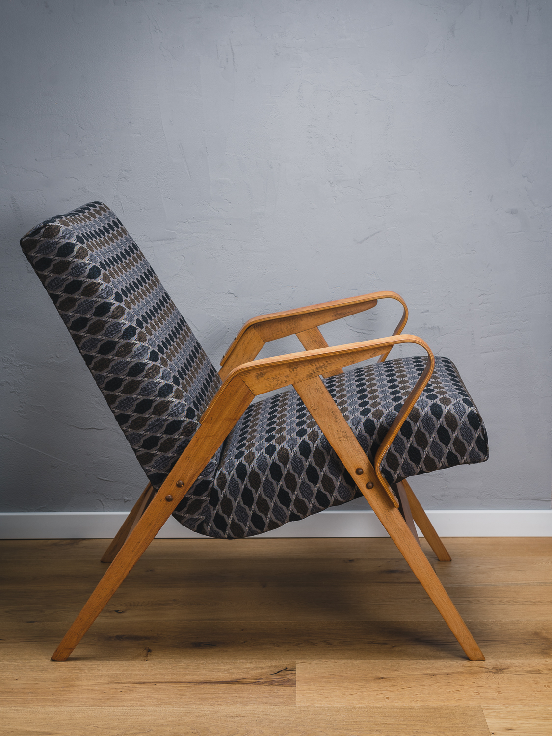 retro kreslo driva grey-3